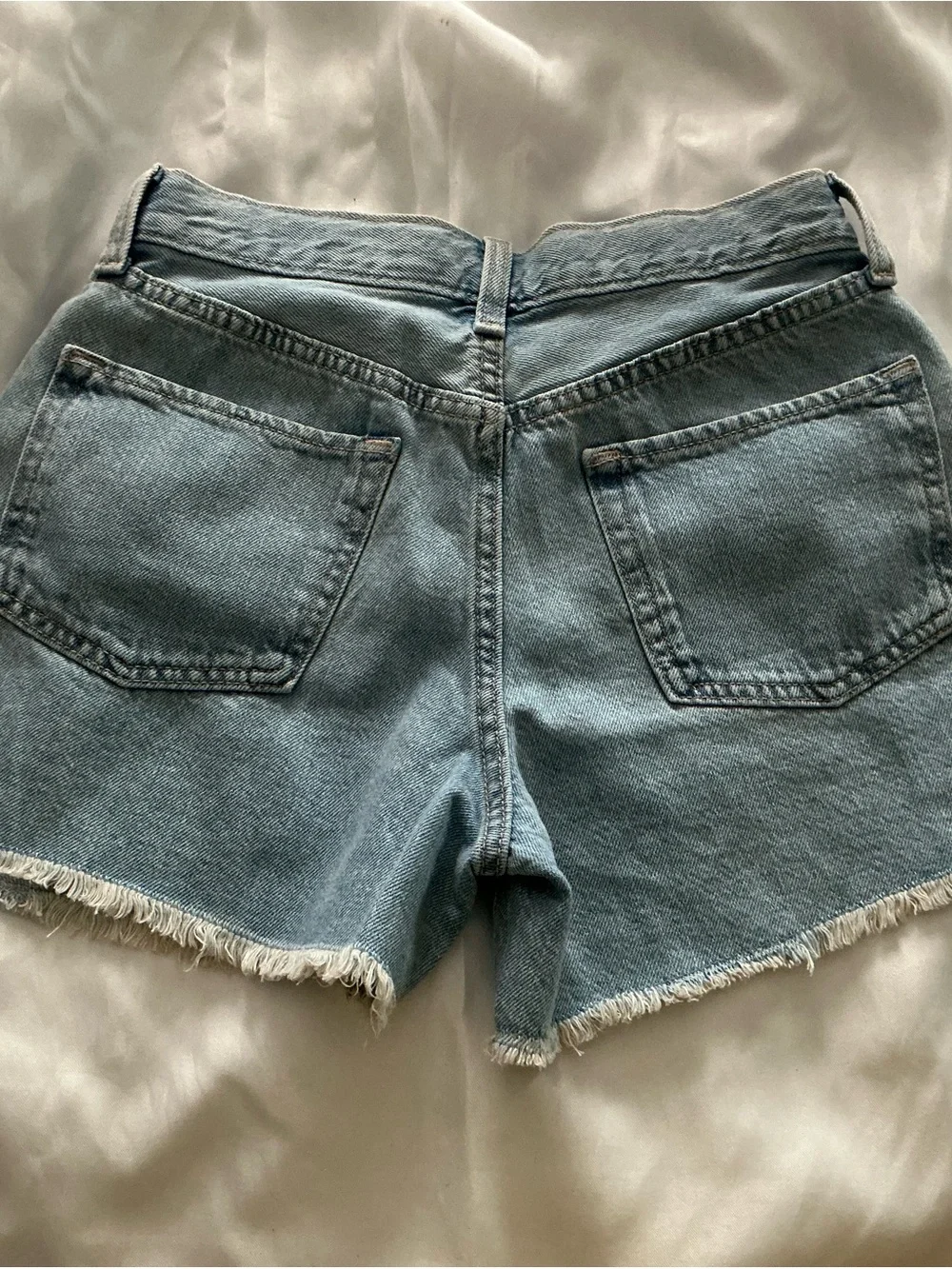 Old Navy Light Blue Denim Shorts with Strawberry Patches